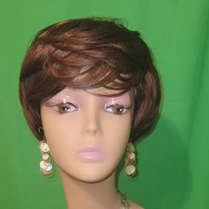 NEW Handmade Human Hair Short Wig Color# 4